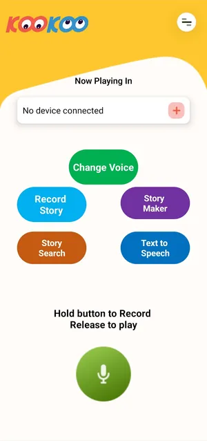 Home: connect the toy, record and play stories