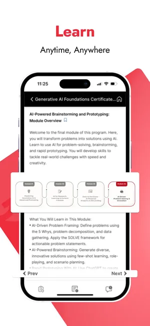 Learn: an AI-powered course module